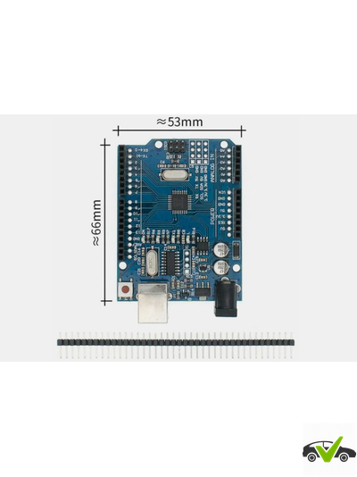 Uno R3 (CH340G) with USB cable, Программируемый контроллер на базе ATmel mega328, клон Arduino Uno R3