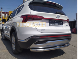 Защита заднего бампера d60 для Hyundai Santa fe 2021-2024