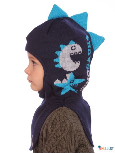 Шапка-шлем  21101-04, цвет темно-синий,ярко-голубой, р. 52-54