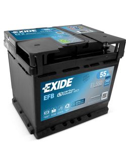 АККУМУЛЯТОР АВТОМОБИЛЬНЫЙ EXIDE EFB EL550 R+ 55Ah 540А (En)