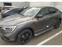 Пороги с накладным листом d53 для Renault Arkana 2019-