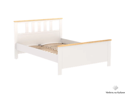 2.08.04.070.14 САГА кровать двойная 160х200 белая/ясень