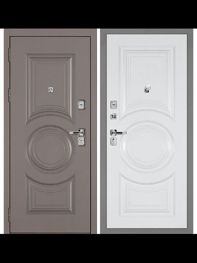 Входная дверь Плаза с панелью Плаза PR-177 белого цвета