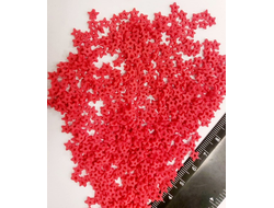 0001 Конд. посыпки сах.дек.матов."Звездочка с вырезом внутри", Красная, 5мм,1кг