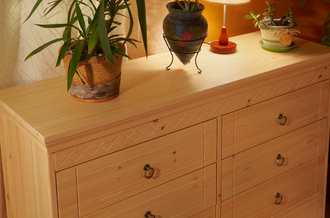Комод ДАНИЯ №3 ИЗ МАССИВА СОСНЫ восемь ящиков 129,5 Х 40 Х 94 СМ