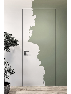 Дверь межкомнатная скрытая Invisible Standart (комплект) AL кромка хром под покраску х2300 мм 42 мм