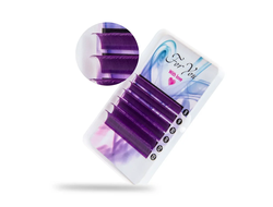 ЦВЕТНЫЕ РЕСНИЦЫ, FOR YOU WITH LOVE, PURPLE МИКС 8-13 (6 ЛЕНТ)
