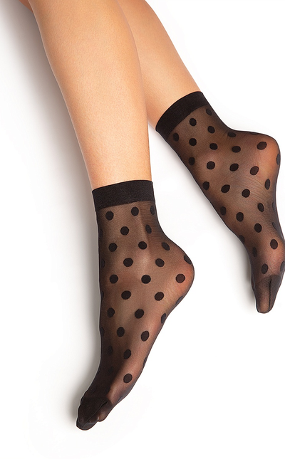 Носки женские SiSi Macropois 20 den крупный горошек - коричневый