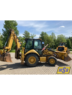 Стекло дверное правое нижнее на Cat 428e, Cat 432e, Cat434e, Cat 444e