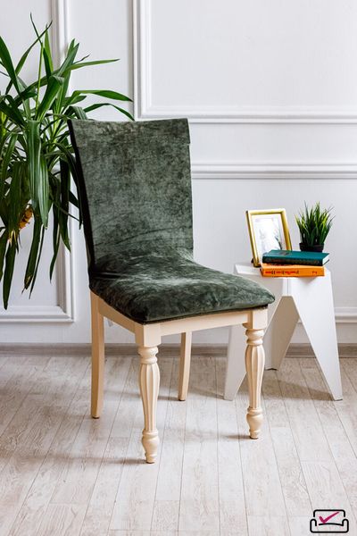 Чехол на стул "Велюр" Оливковый. Россия