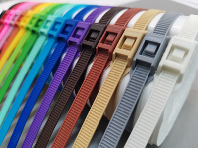 Разноцветные хомуты — стяжки для лабиринта