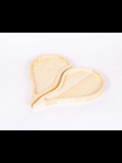 Менажница Сердце из 2 частей 300х280 мм, сосна