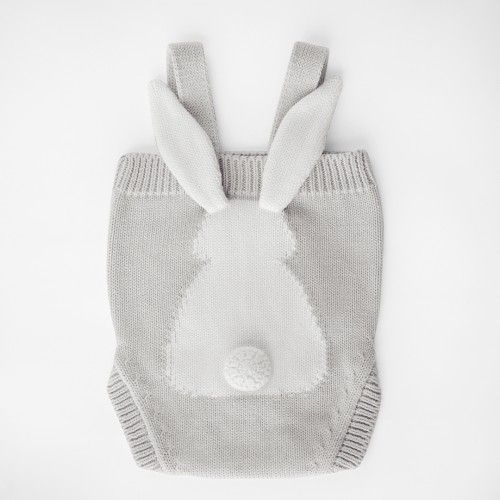 Детское боди APERO коллекция LITTLE BUNNY серое