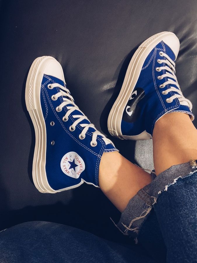 Converse comme des garçons bleu sale