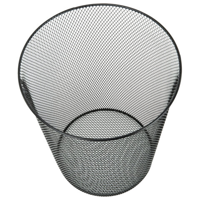 Корзина для бумаг, металлическая, черная (9л)