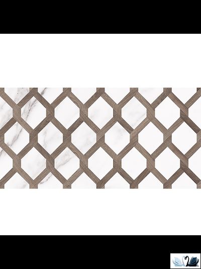 Плитка настенная Laparet Blanco белая узор 08-00-01-2677 20х40 см