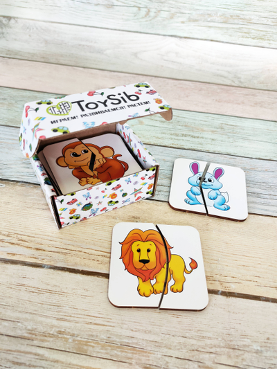 Картинки-половинки ЛАЙТ "Зверушки"