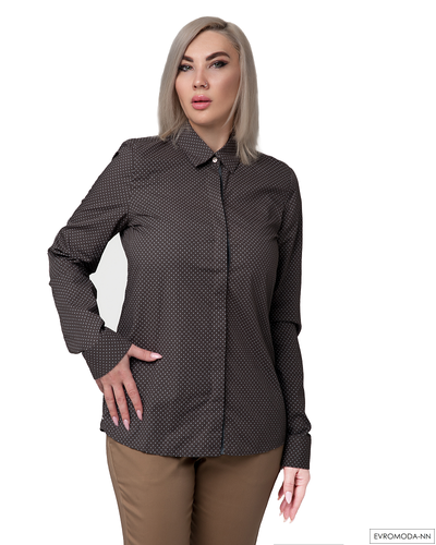 Блузка коричневая Чарми-W2FPB (36)