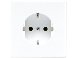 Розетка с заземлением, 16А, 250V, белая Jung LS1520WW