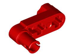 Technic, Liftarm, Modified Crank / Pin 1 x 3 - Axle Holes and Squared Pin Hole, Red (61408 / 6331864)