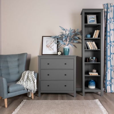 Сага Комод 3 ящика 920х1007х510 серый