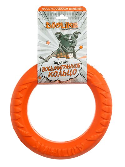 Снаряд Tug&amp;Twist Кольцо 8-мигранное Doglike малое (оранжевый)