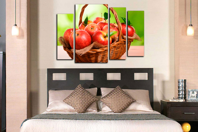 Модульная картина "Красное яблоки"