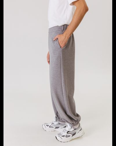 Брюки мужские свободные из вискозы  (серый меланж)