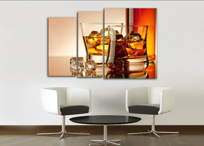 Модульная картина "Элитный алкоголь"