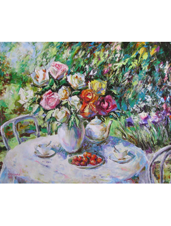 Натюрморт Чай с клубникой Круглова Светлана