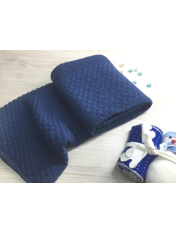 Плед вязаный "Соты"