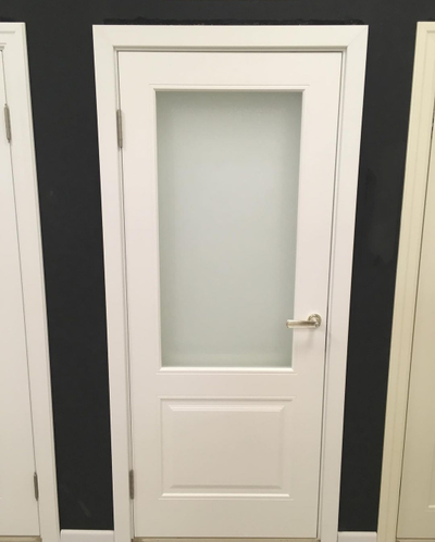 PORTE RICHI (Беларусь). АУРА, БОСКО (ЛЧ13-С), ЭМАЛЬ БЕЛАЯ. ВИТРАЖ САТИН БЕСЦВЕТНЫЙ, 4 мм, ГЛУБОКОЕ МАТИРОВАНИЕ