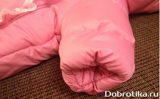 Зимний комплект для новорожденного "Розовая нежность" от 0 до 6 мес. с отверстием для ремня безопасности автокресла
