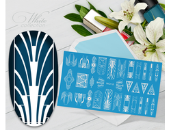 Слайдер с белой геометрией