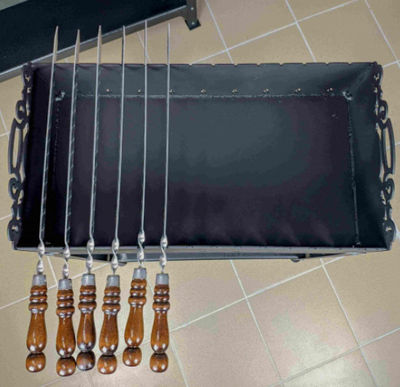 Высокий мангал, толщина 4мм (соты/узоры)