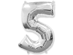 Цифра 5 серебро