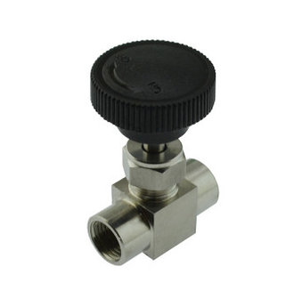 Кран с черным вентилем игольчатый 1/4"