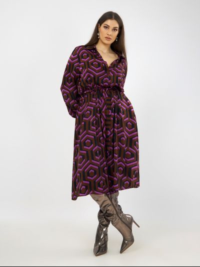 Платье с принтом ромбы больших размеров в интернет-магазине