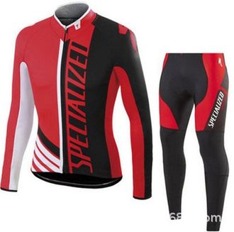 Велокостюм Specialized, майка, штаны, |L|XL|2XL|3XL|, красно-черно-бел.