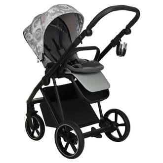 Коляска 3в1 Roan Sol Flowers Gray/Black (руч.Черная)