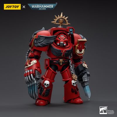 Терминатор Кровавых Ангелов (Warhammer 40k) - КОЛЛЕКЦИОННАЯ ФИГУРКА 1/18 Blood Angels Assault Terminators Brother Tyborel (JT5529) - JOYTOY