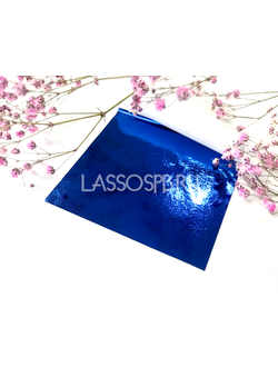 Поталь цветная Синяя 8 х 8 см 100 листов