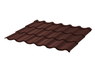 Металлочерепица «Монтеррей» 0,45мм RAL 8017 "Шоколад"