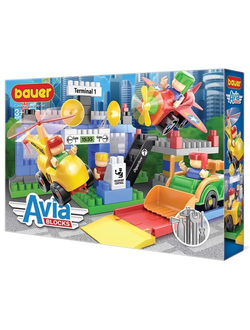 Детский развивающий конструктор Bauer Самолет "AVIA" Набор "Аэропорт"