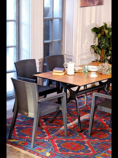 Обеденный комплект Modus темно-серый на 6 персон