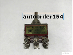 Выключатель тумблер 15А (3 положения, 6 контактов)(без фиксации) 33000366