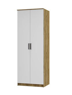 Шкаф 2-х створчатый Евро ШК-01 крафт/белый (Мебелони)