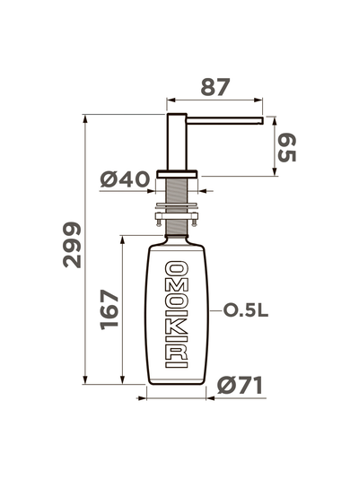 Дозатор OMOIKIRI OM-10 GM