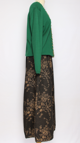 Джемпер-пуловер "Золотые клепки" персик, зеленый, синий р.46-52