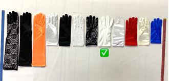 Перчатки трикотажные (короткие), цв. Белый, ST-1605